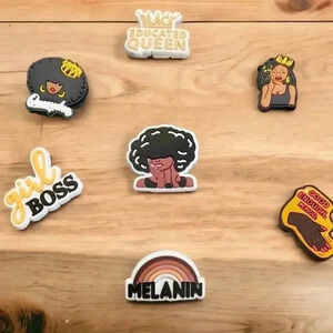 Black Girl Magic Croc Charms